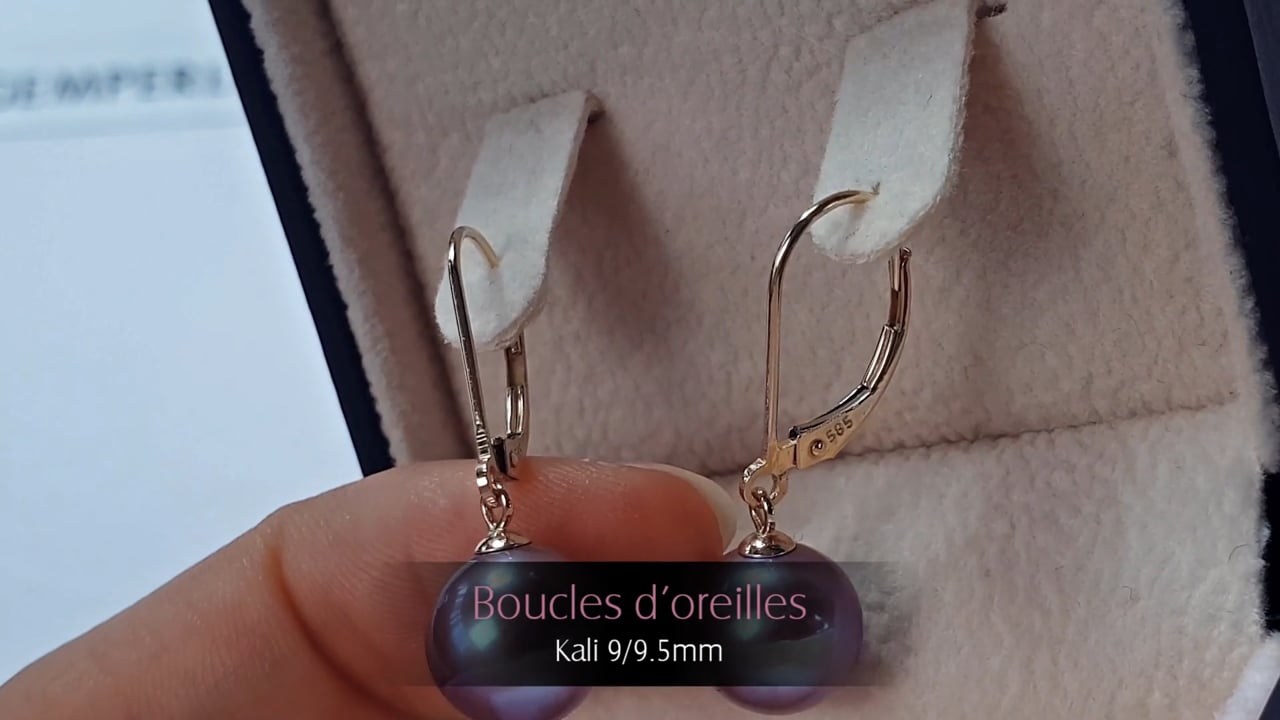Orecchini Kali - Oro Giallo & Perle d'Acqua Dolce 9/9.5mm, GEMME | Gemperles