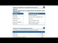 Activities on apportionment & allocation