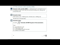 Economic Order Quantity (EOQ)