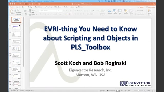 EVRI-thing You Need to Know About Scripting and Objects in PLS_Toolbox
