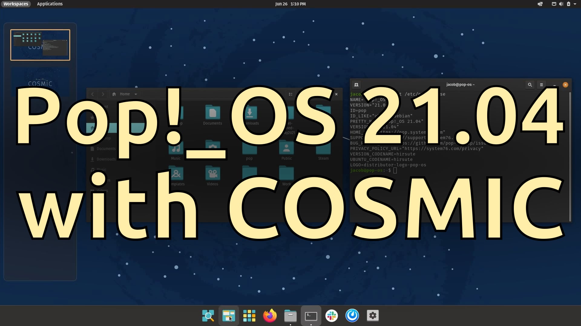 Pop!_OS 21.04 with COSMIC