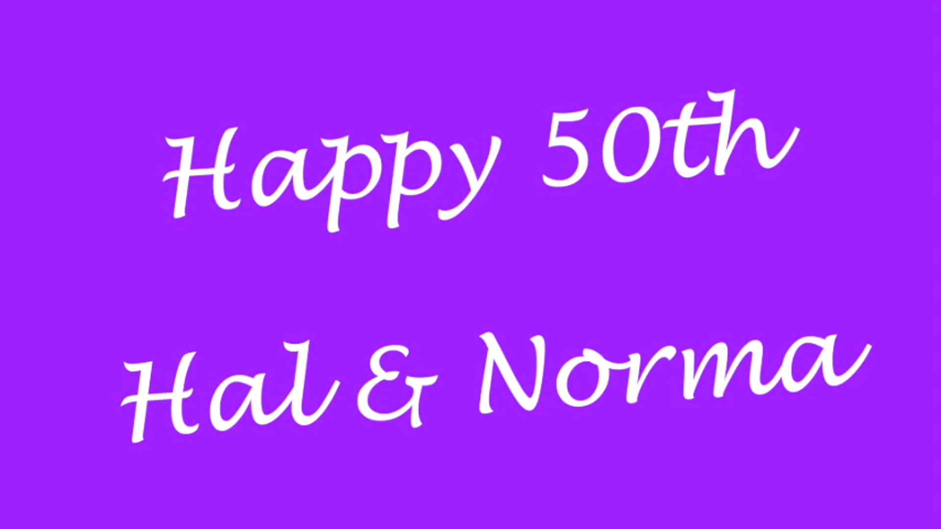 Hal & Norma Anniversary Wishes