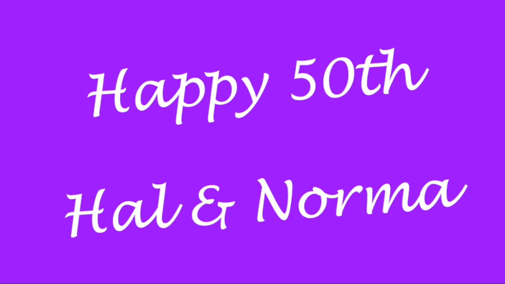 Hal & Norma Anniversary Wishes