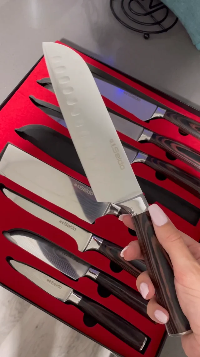 Seido Japanese Master Chef Knife 5pc Set - High Quality Knives