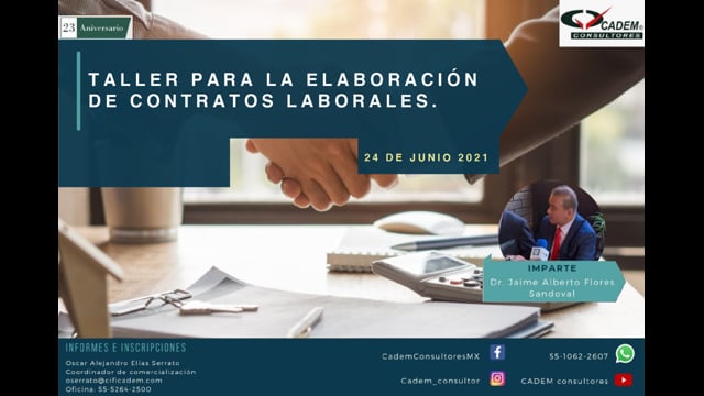 TALLER PARA LA ELABORACIÓN DE CONTRATOS LABORALES