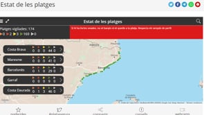 Ofegament a la platja del Moll Grec
