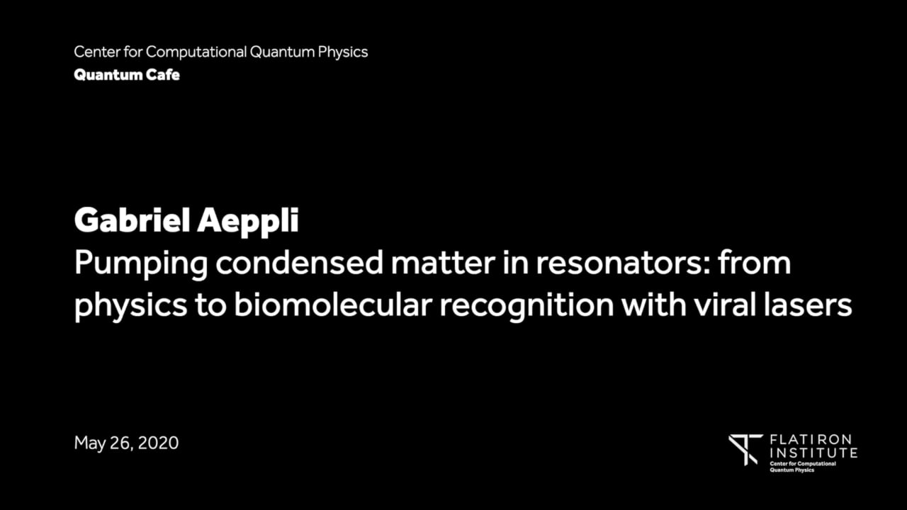 Gabriel Aeppli Pumping condensed matter in resonators from physics to