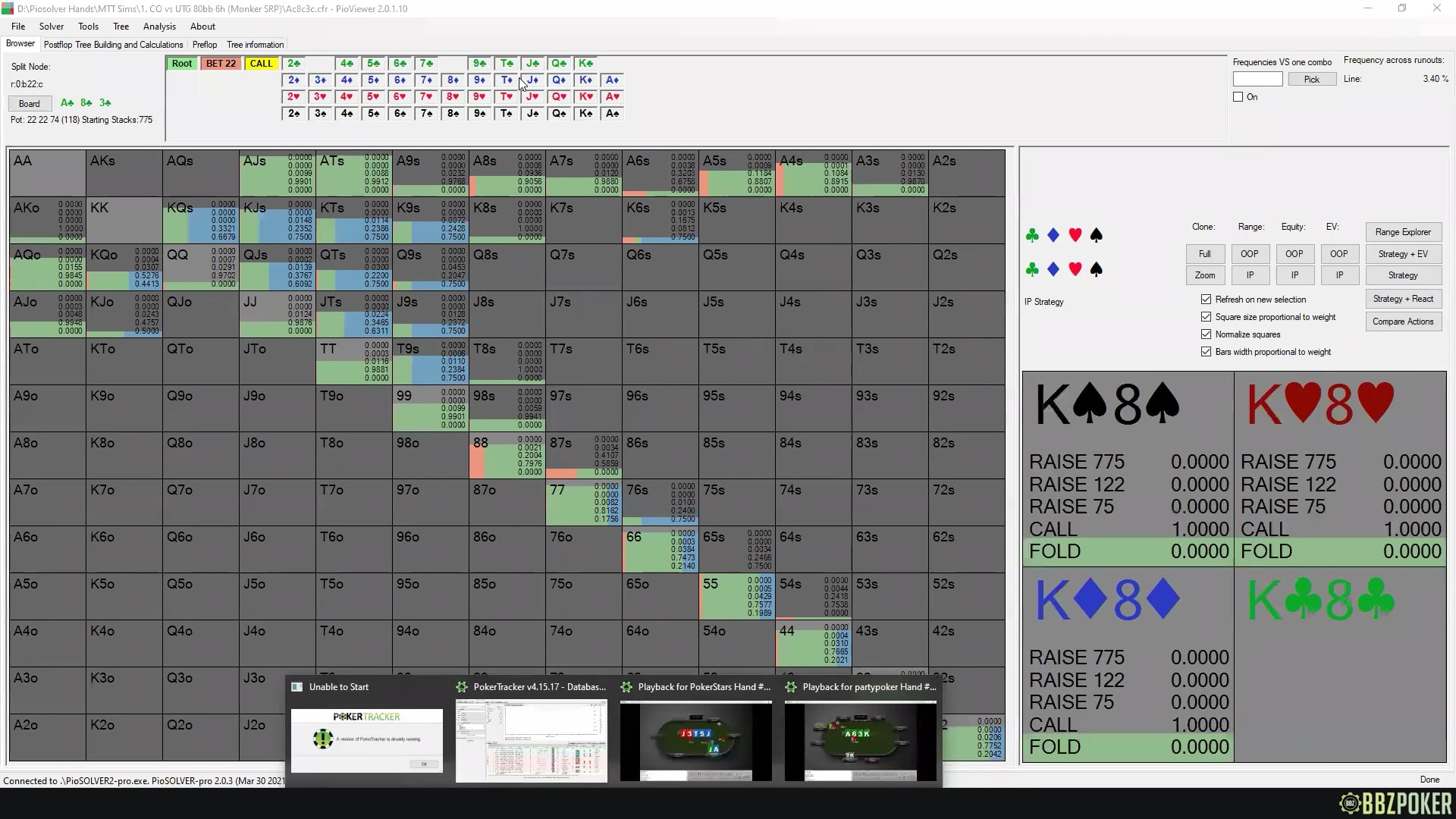 Interactive Hand History Review
