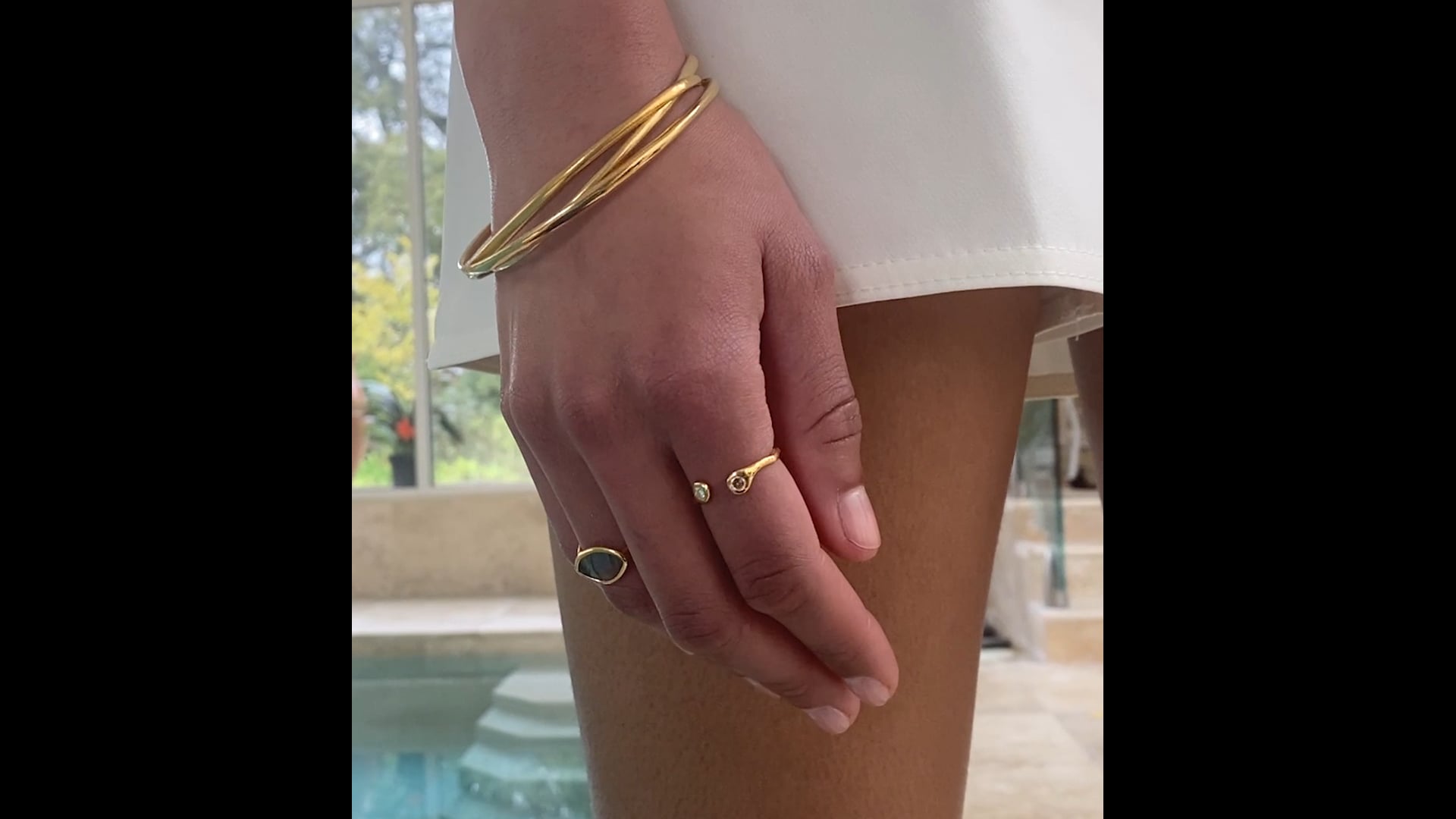 Petal Ring in 18ct Gold Vermeil on Sterling Silver and Petal Ring in 18ct Gold Vermeil on Sterling Silver and