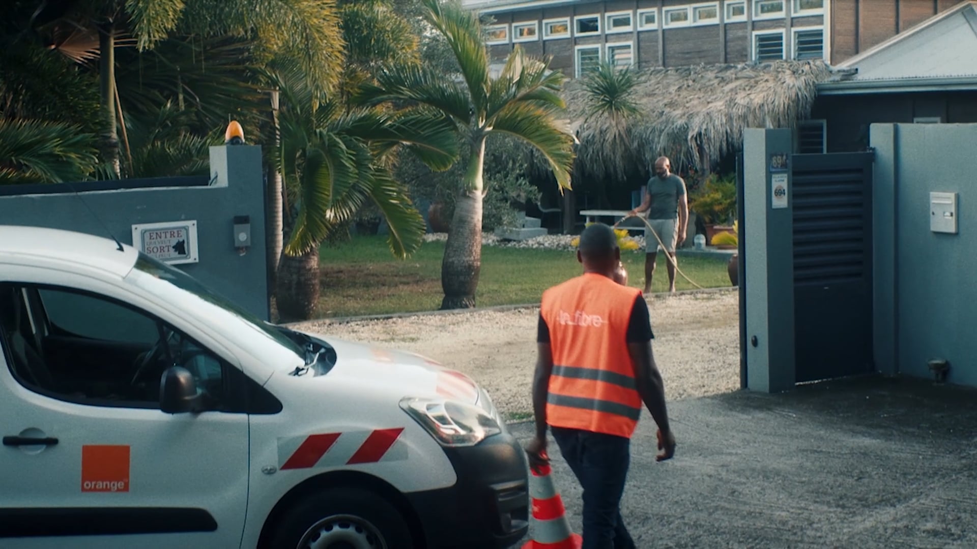 Publicité Orange - Télétravail et Fibre