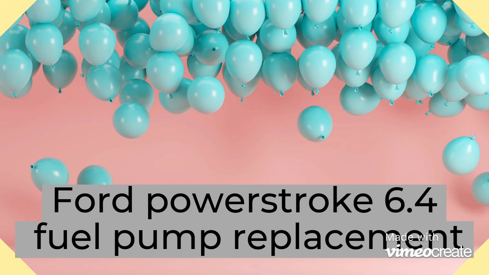 Ford powerstroke 6.4 fuel pump replacement on Vimeo