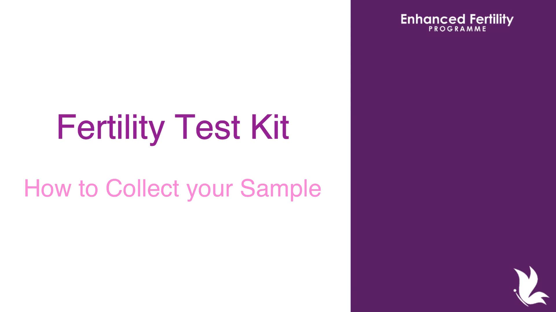 Fertility Test Kit How To Collect Your Sample Mp4 On Vimeo