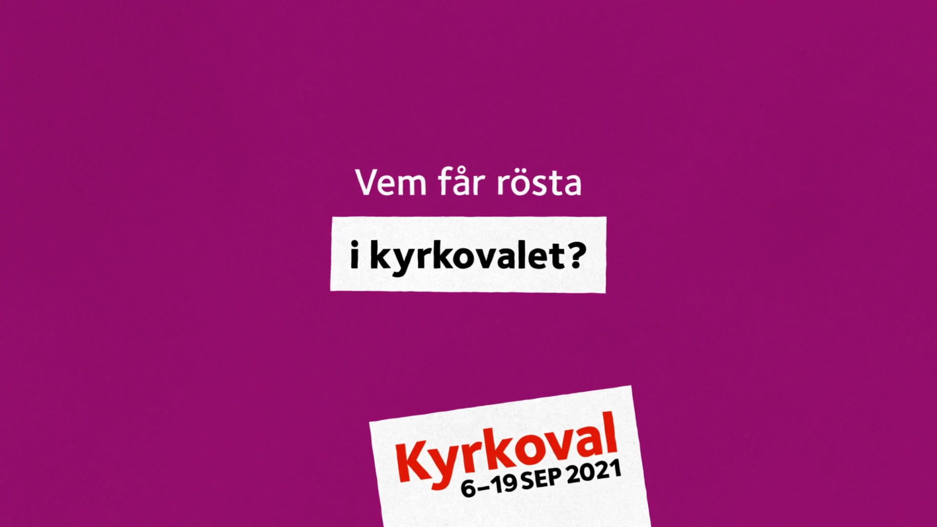Vem får rösta i kyrkovalet? on Vimeo