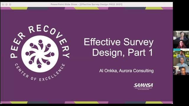 Effective Survey Design Training - Session 1