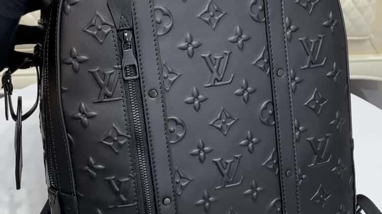 Louis Vuitton Armand Backpack Monogram Seal Black in Leather with