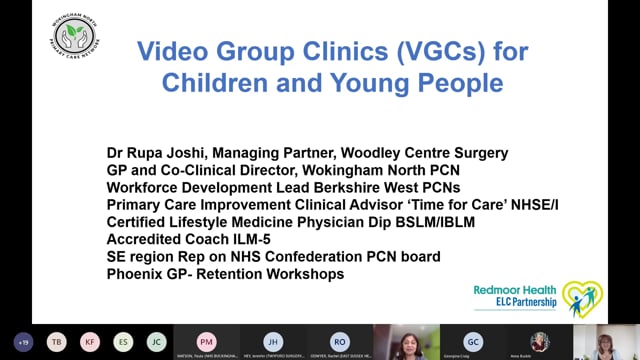 Listen to Dr Rupa Joshi and Joanna Wilyeo share their experiences running Video Group Clinics to support young adults and children