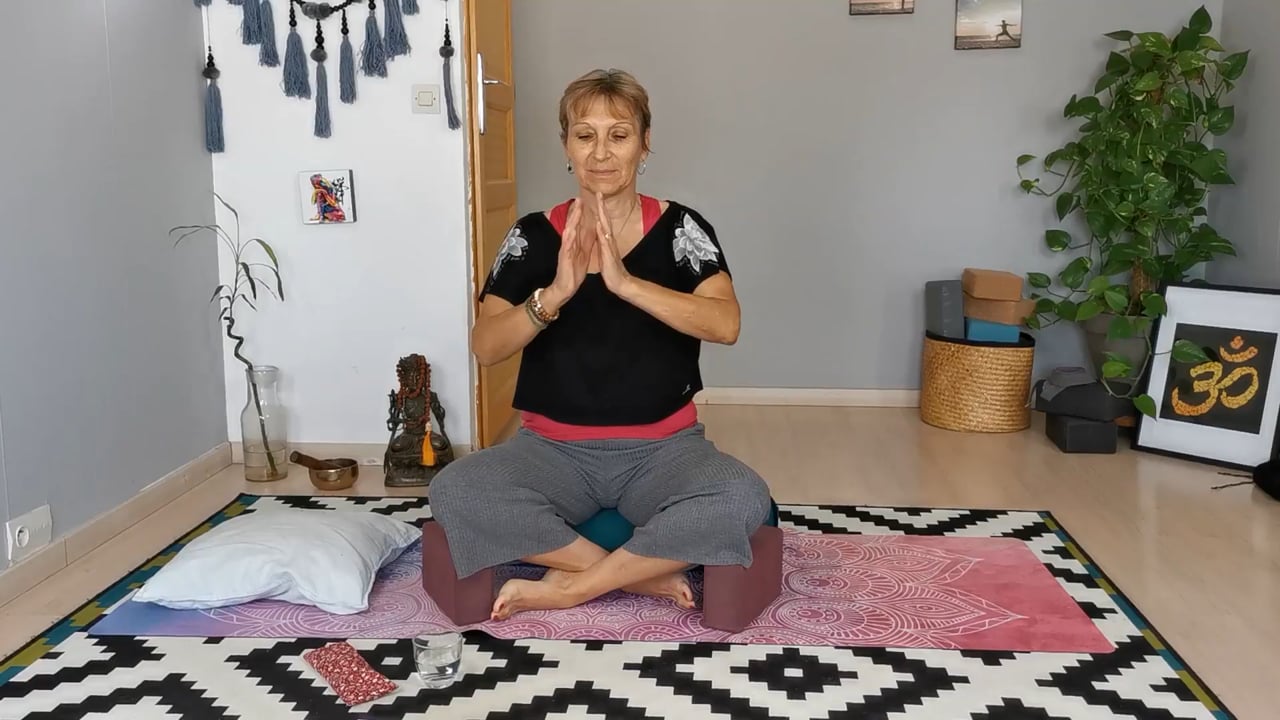 14. Cours de yoga - Migraine : yoga très doux adapté à la crise avec Pascaline Berton (47 min)