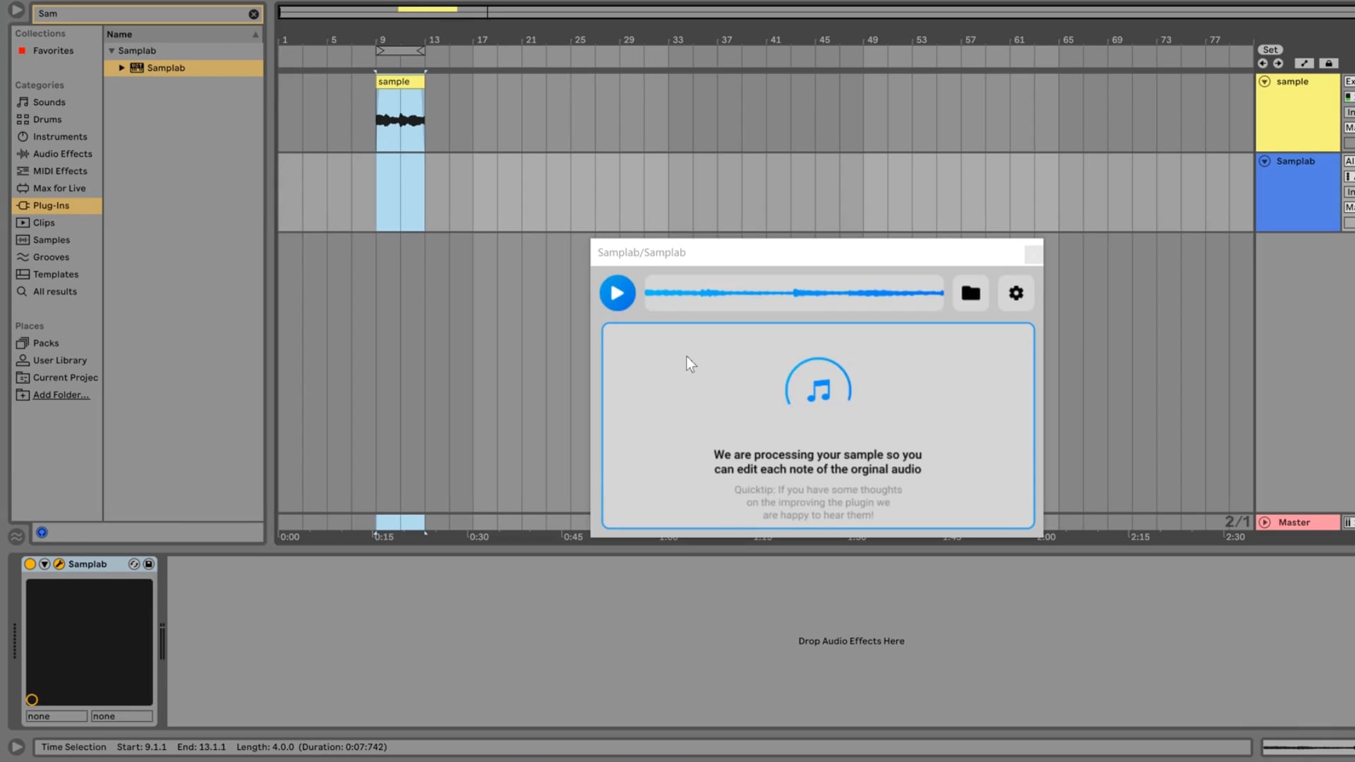 Samplab Plugin on Vimeo