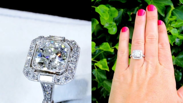 2.89ct Diamond and Platinum Engagement Ring - C2480