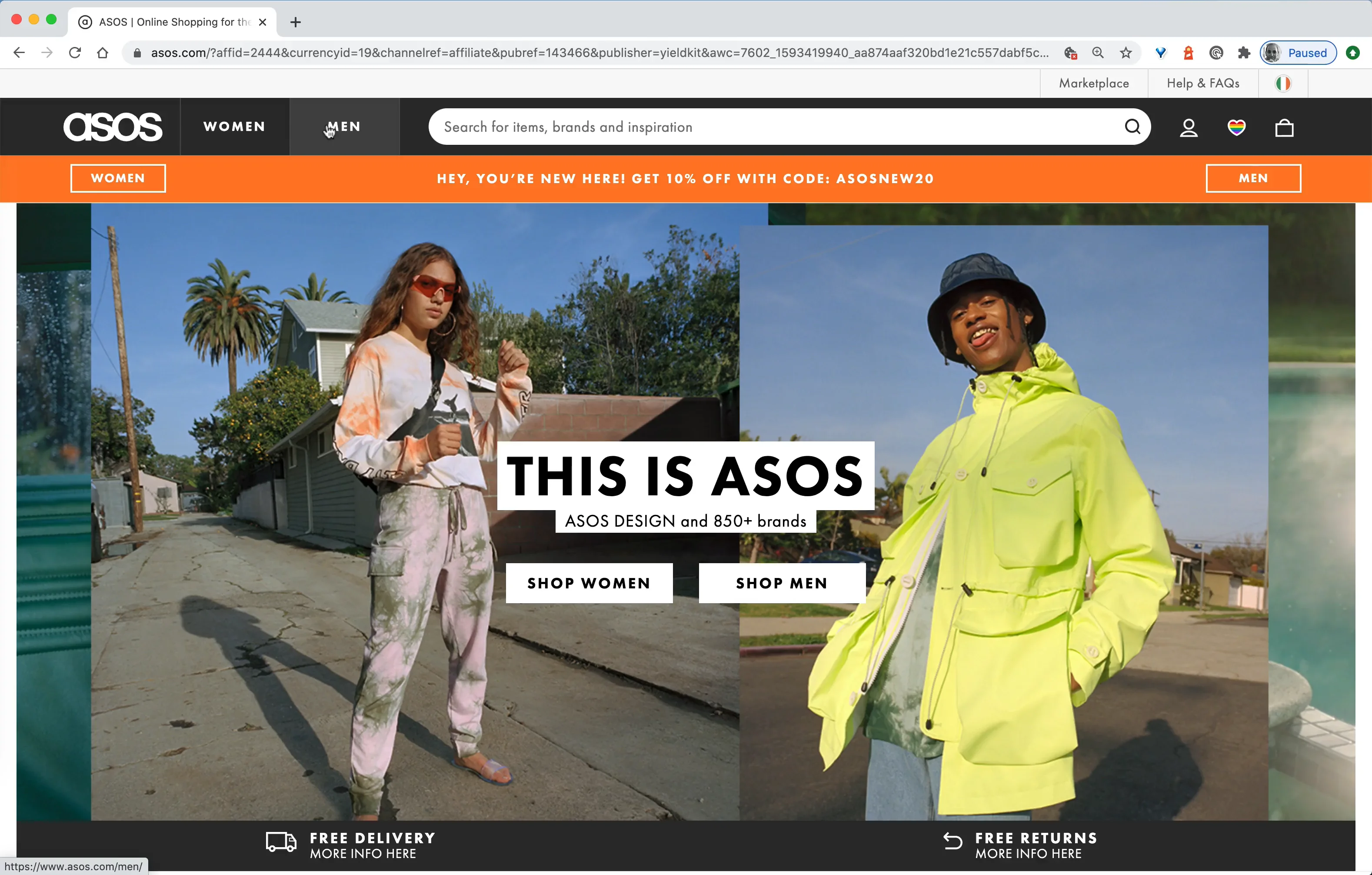 Asos online sale shopping