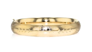 14kt Yellow Gold Engraved Bangle Bracelet