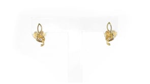 14kt Yellow Gold Treble Clef Earrings