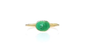 1.00 Carat Emerald Ring in 14kt Yellow Gold