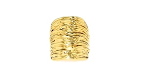 18kt Gold Over Sterling Textured and Polished Ring