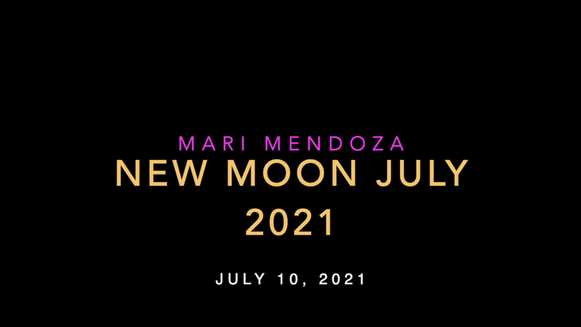 New Moon - July 10, 2021