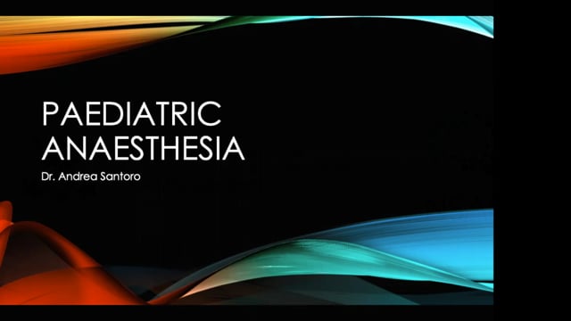 Paediatric Anaesthesia