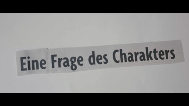 Filmworkshop - eine Frage des Charakters