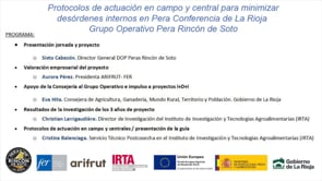 Protocolos de actuacin en campo y central para minimizar desrdenes internos en Pera Conferencia de La Rioja Grupo Operativo Pera Rincn de Soto