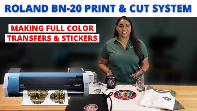 Roland BN-20A Desktop 20 Printer w/ CMYK Inks & Silhouette Cameo 4 Pro - 24