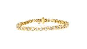5.00 ct. t.w. Bezel-Set Diamond Tennis Bracelet in 14kt Yellow Gold