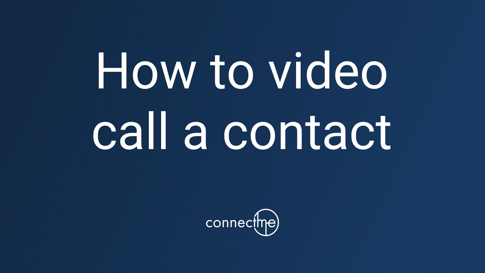 How to video call a contact.mp4 on Vimeo