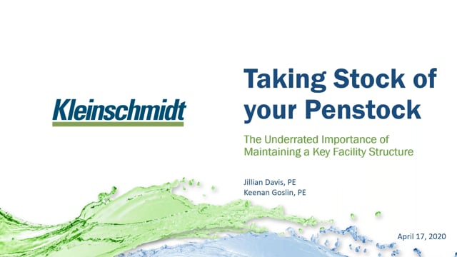 Kleinschmidt Webinar: Taking Stock of Your Penstock: The Underrated Importance of Maintaining a Key Facility Structure