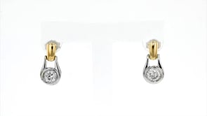1.00 ct. t.w. Diamond Two-Tone Earrings