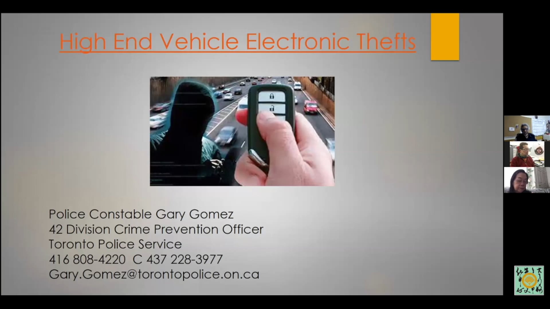 March 25 - Crime Prevention