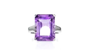 11.00 Carat Amethyst Ring in Sterling Silver