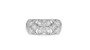 20 ct. t.w. Diamond Openwork Ring in Sterling Silver