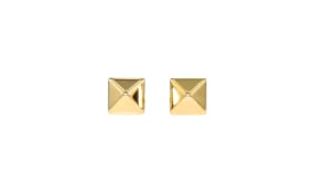 6mm 14kt Yellow Gold Pyramid Stud Earrings
