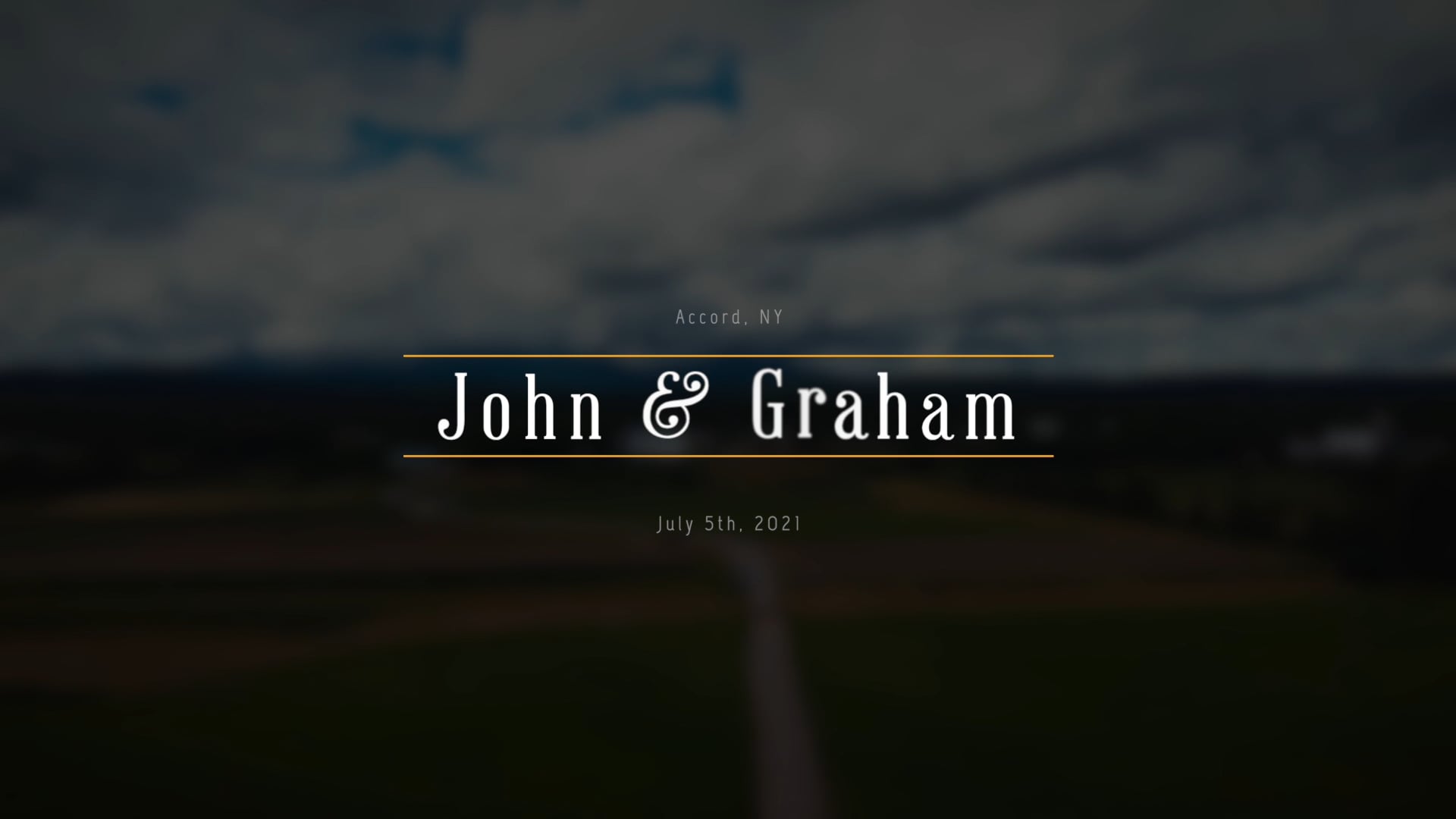John & Graham Wedding