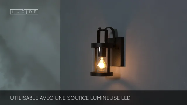 Applique noire moderne pour l'extérieur avec LED - Tino - LumenXL