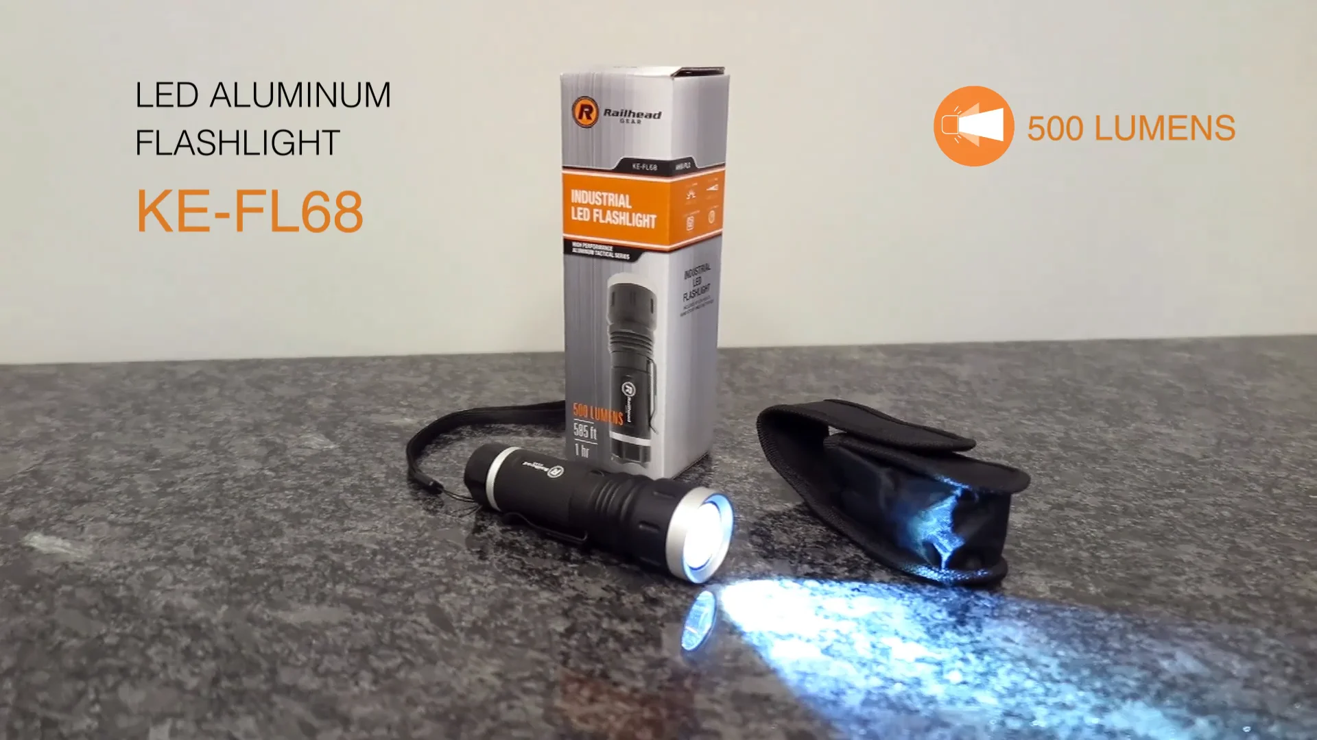 500 Lumen Flashlight 3AAA included – Railhead Corporation