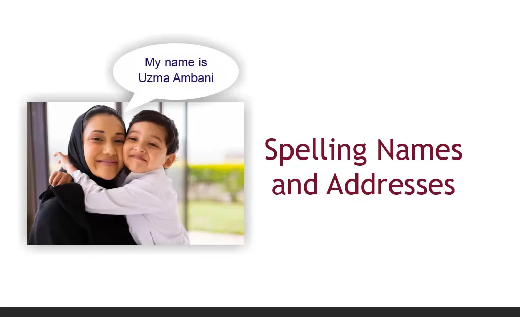 spelling names and addresses on Vimeo