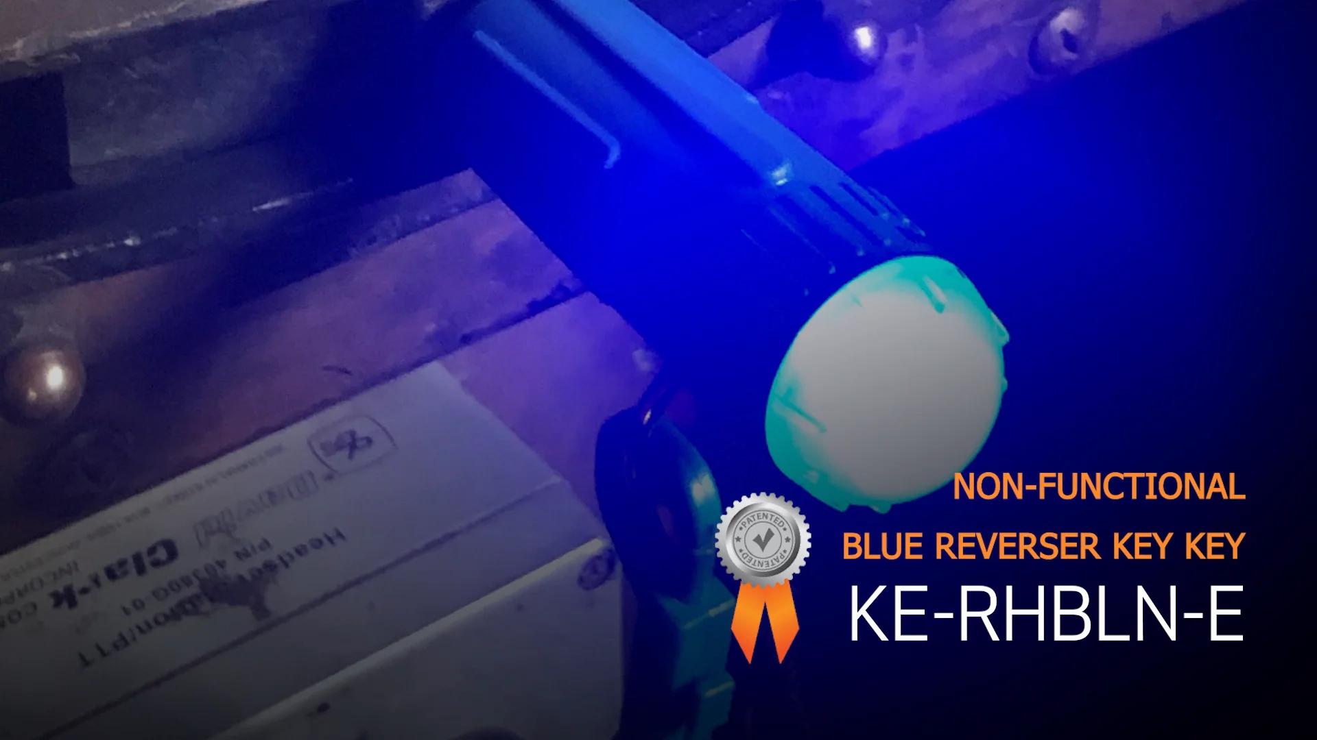 Non Functioning Reverser key- With Blue Light with eyelet and