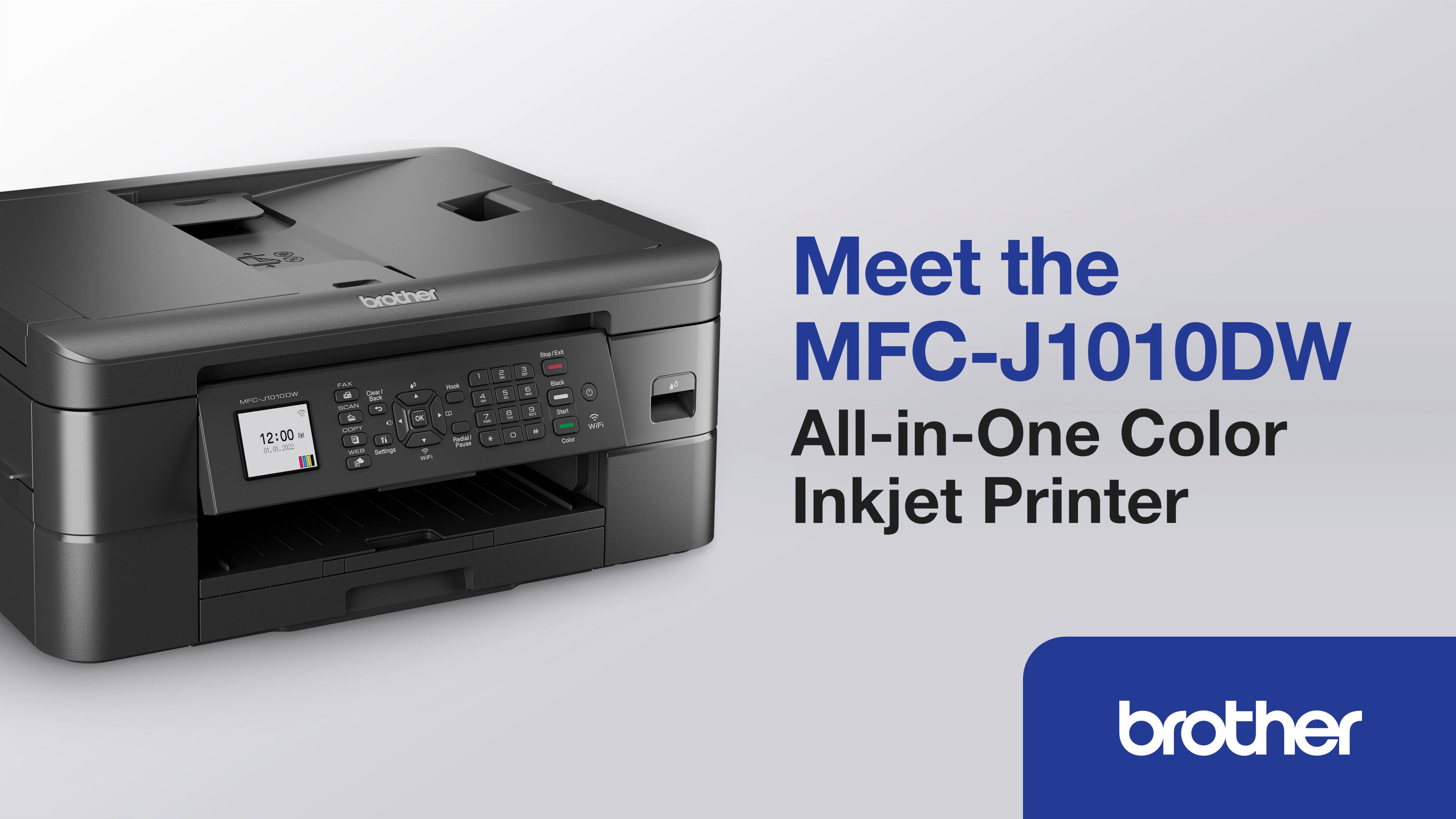 Brother MFCJ1010DW Wireless Color Inkjet AllinOne Printer with