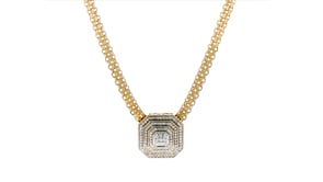 50 ct. t.w. Diamond Cluster Necklace in 18kt Gold Over Sterling