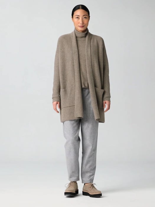 Italian Cashmere Links Cardigan | EILEEN FISHER