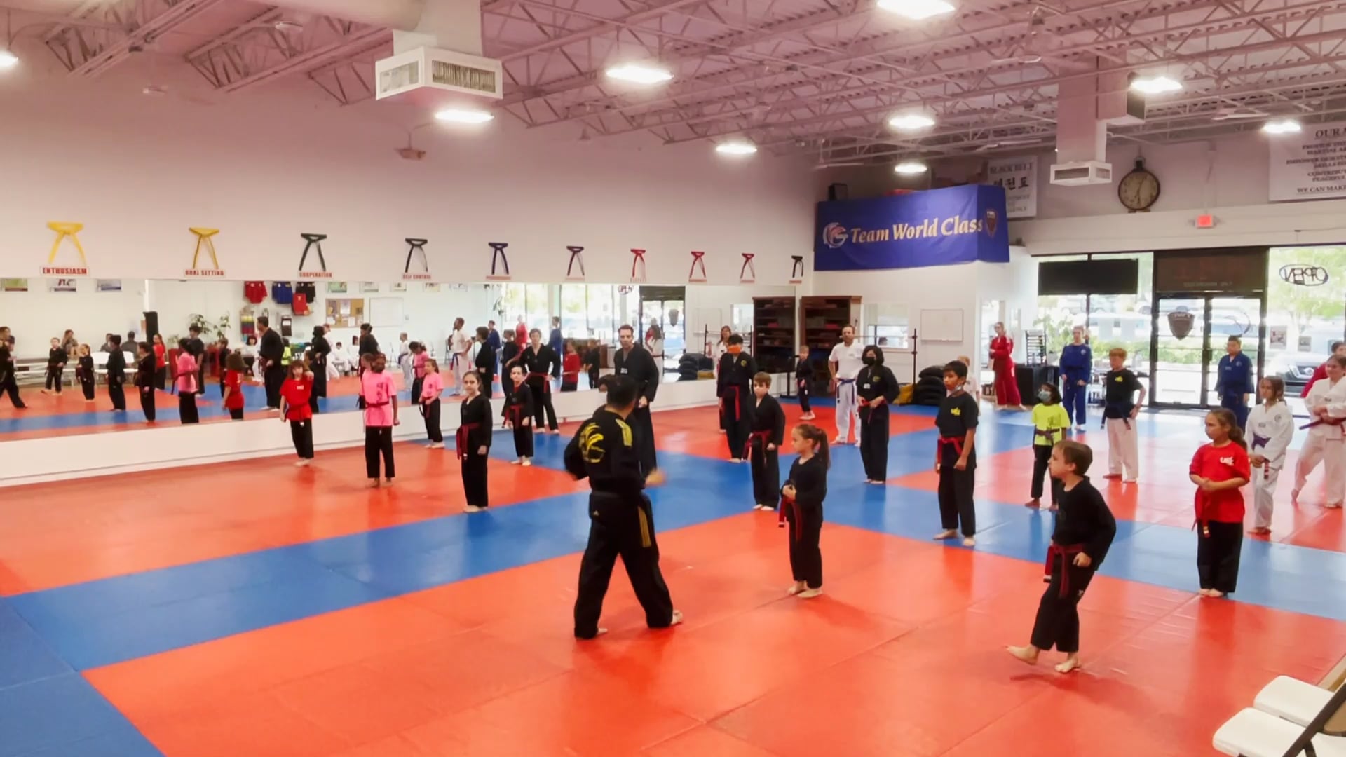 DST_4x4_Red Belt & Black Stripe_2xRHK Same Leg_4xRHK (doubles)_8xRHK (double, 2 singles, double, 2 counter)_16xRHK (4 same leg, 4 switch, 4 same, 4 counter)_Target Sparring